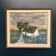 Original Danish Oil on Panel – “Landskap med hus” by Kai Nielsen – Signed – Vintage & Framed