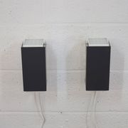 Pair of grey and white wall sconces by Preben Dahl for H. F. Belysning, 1960s