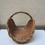 Old light wicker log basket