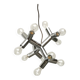 Atomic 12 HL suspension light in Espace style, mid-20th century, Austrian, by J.T. Kalmar, 1960s.