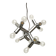 Atomic 12 HL suspension light in Espace style, mid-20th century, Austrian, by J.T. Kalmar, 1960s.