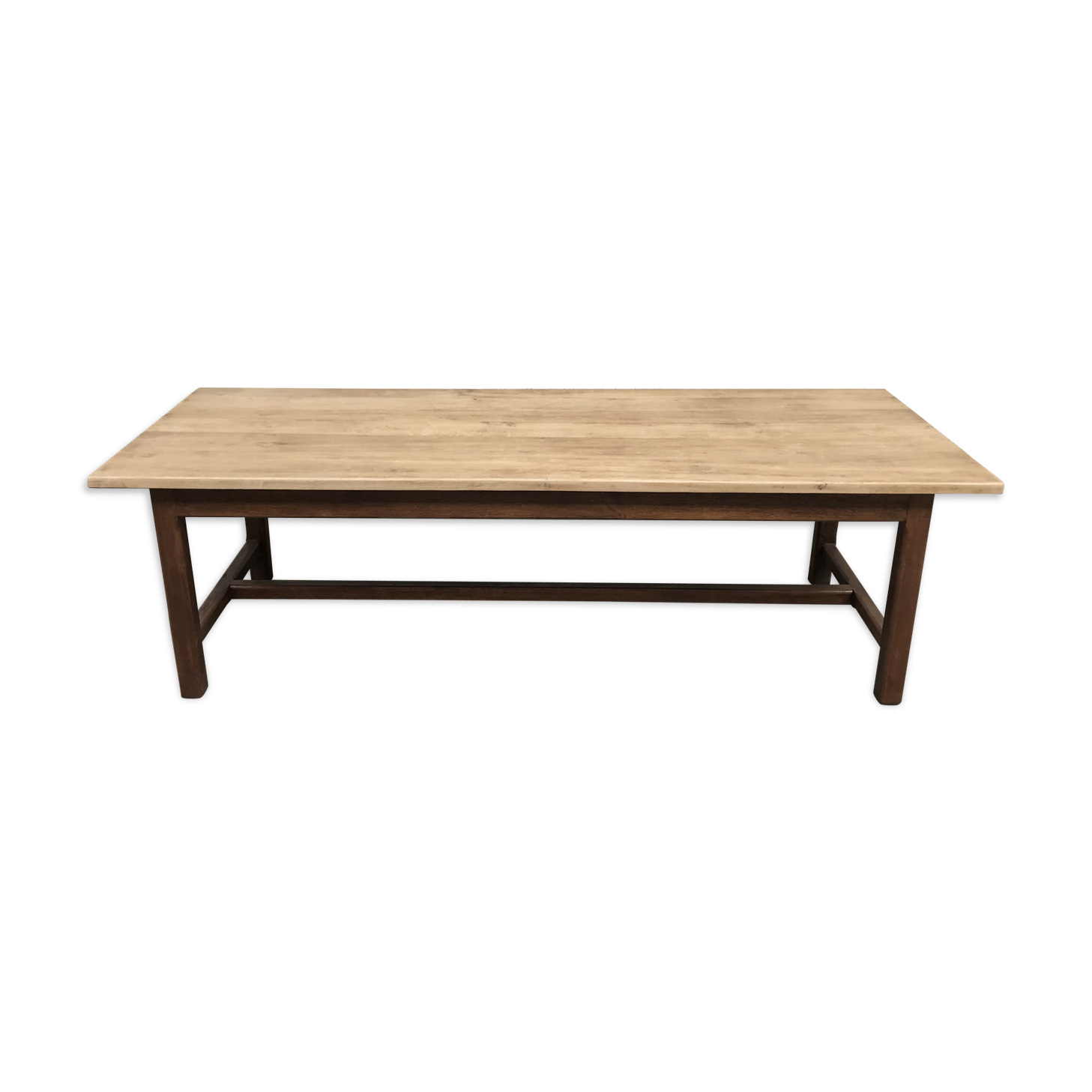 Old oak farm table industrial vintage early twentieth