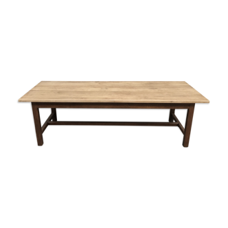 Old oak farm table industrial vintage early twentieth