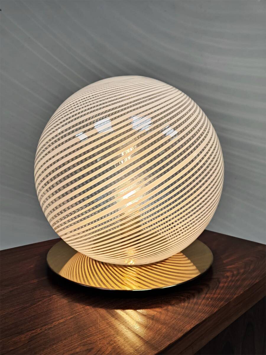Italian design Murano glass Swirl table lamp