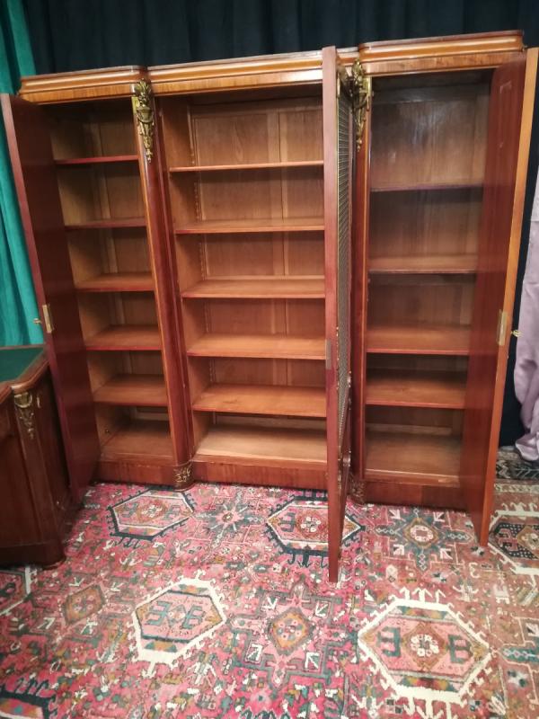 Louis XVI style bookcase in marquetry