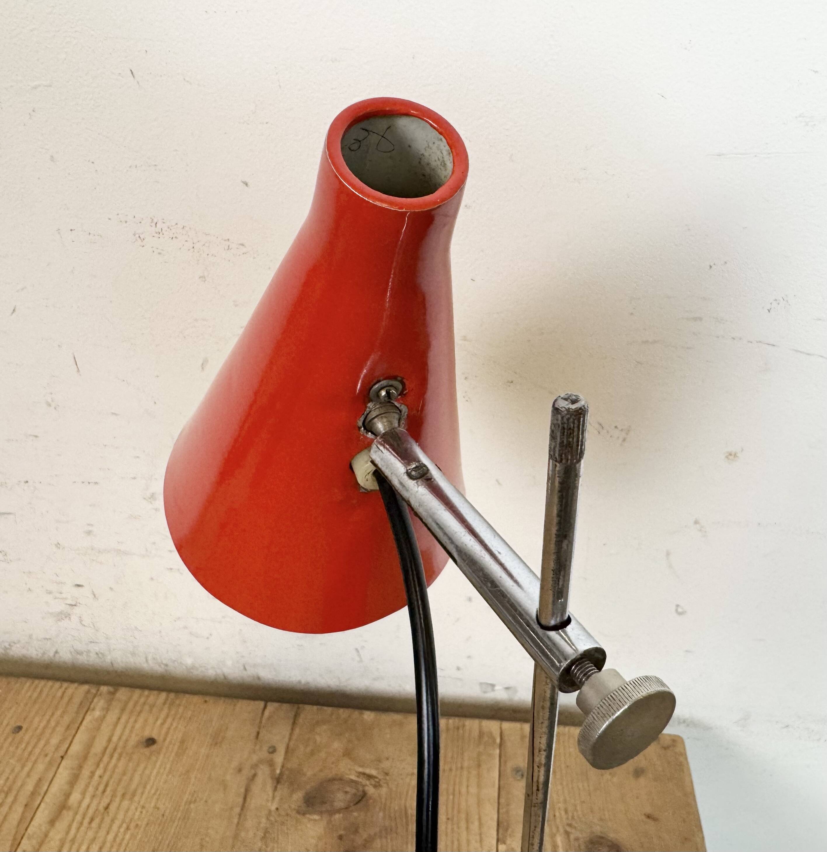 Vintage Red Table Lamp , 1970s
