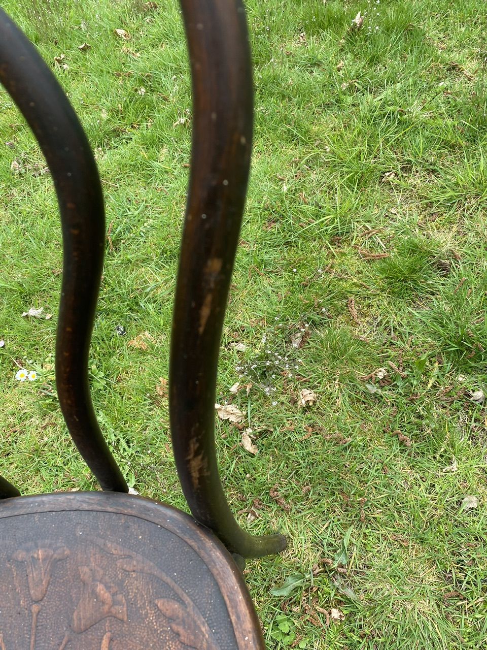 Set of 8 mismatched bistro chairs