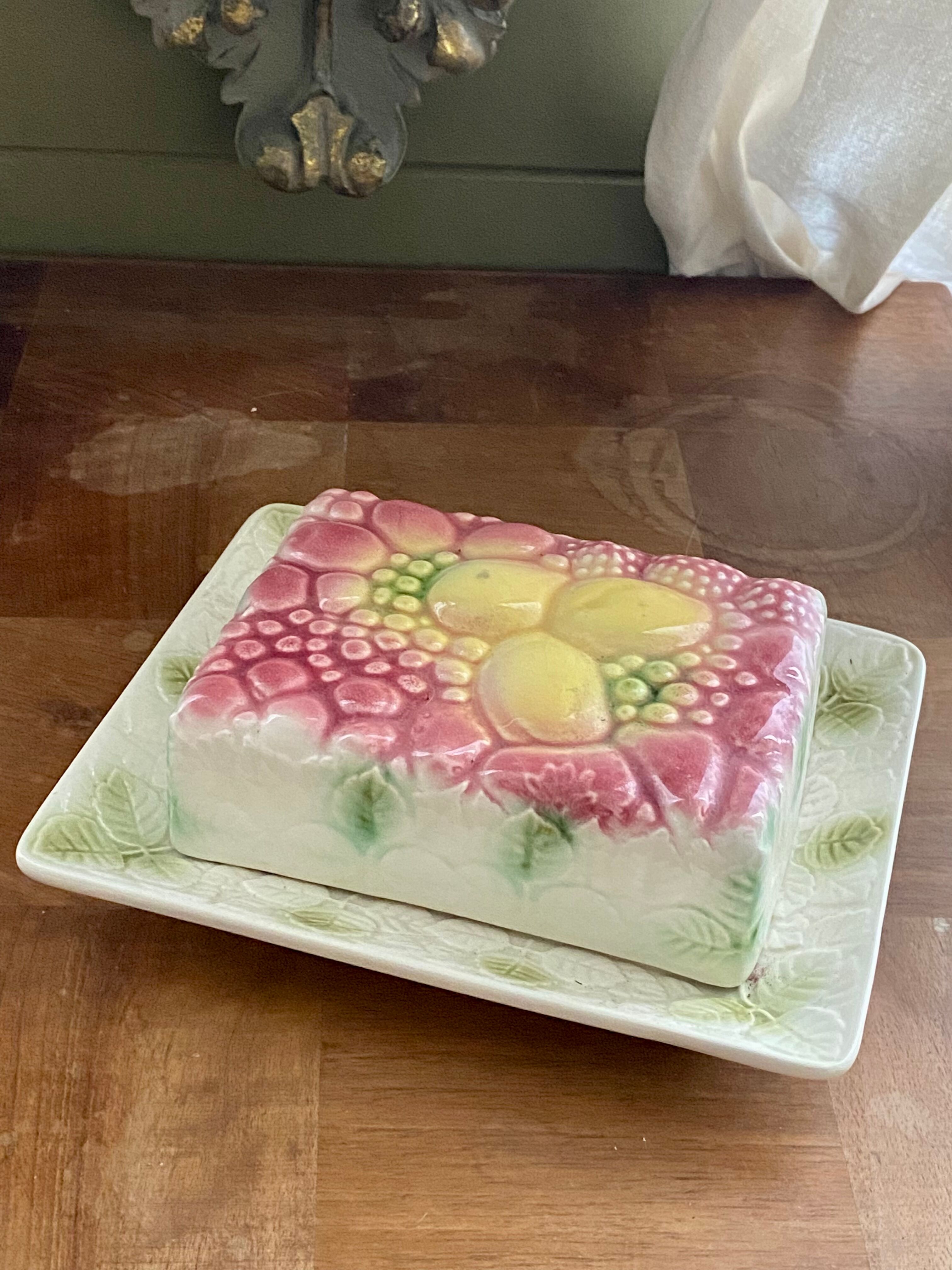 Butter dish in earthenware barboury Salins les bains