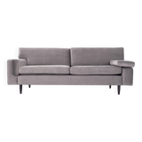 Sofa HELSINKI grey velour, Scandinavian design
