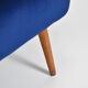 Vintage armchair 60s, DDR, renovation, velvet, houndstooth, blue