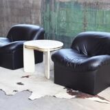 Post-modern upholstered sculptural armchair 1980
