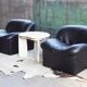 Fauteuil sculpturale rembourrée post-moderne 1980