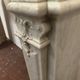 Regency style fireplace in white Carrara marble, Italy, 19th century.