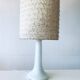 Lampe vintage blanche opaline