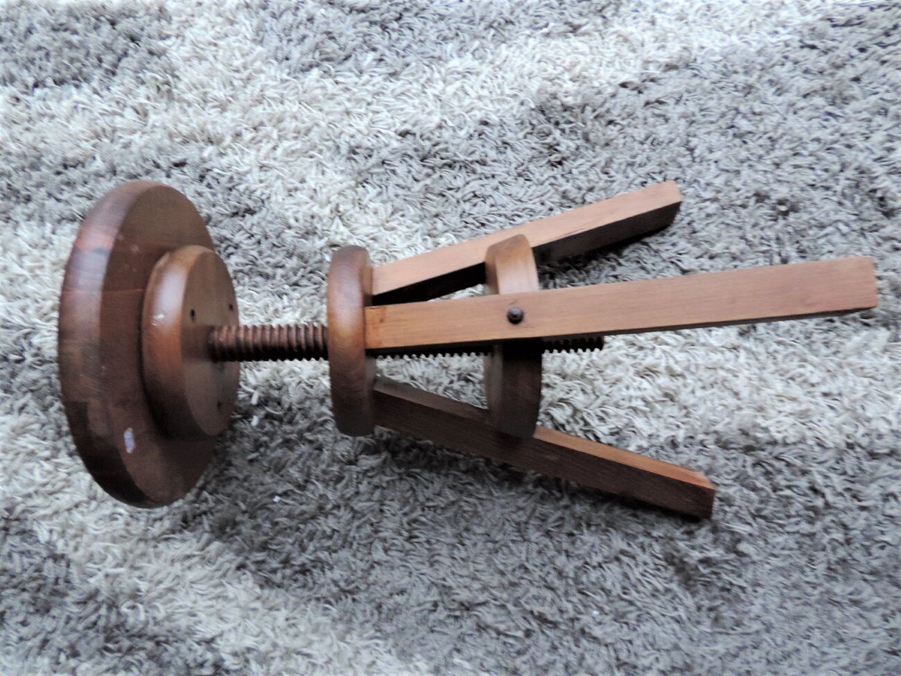 Wooden tripod stool