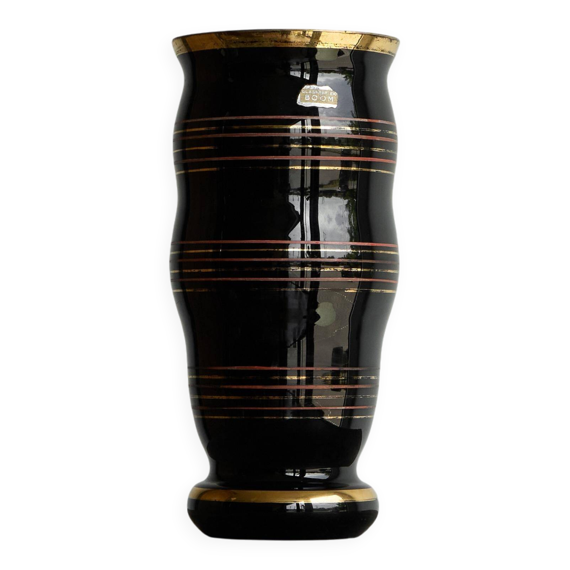 Large sculptural glass vase from the 1940s.