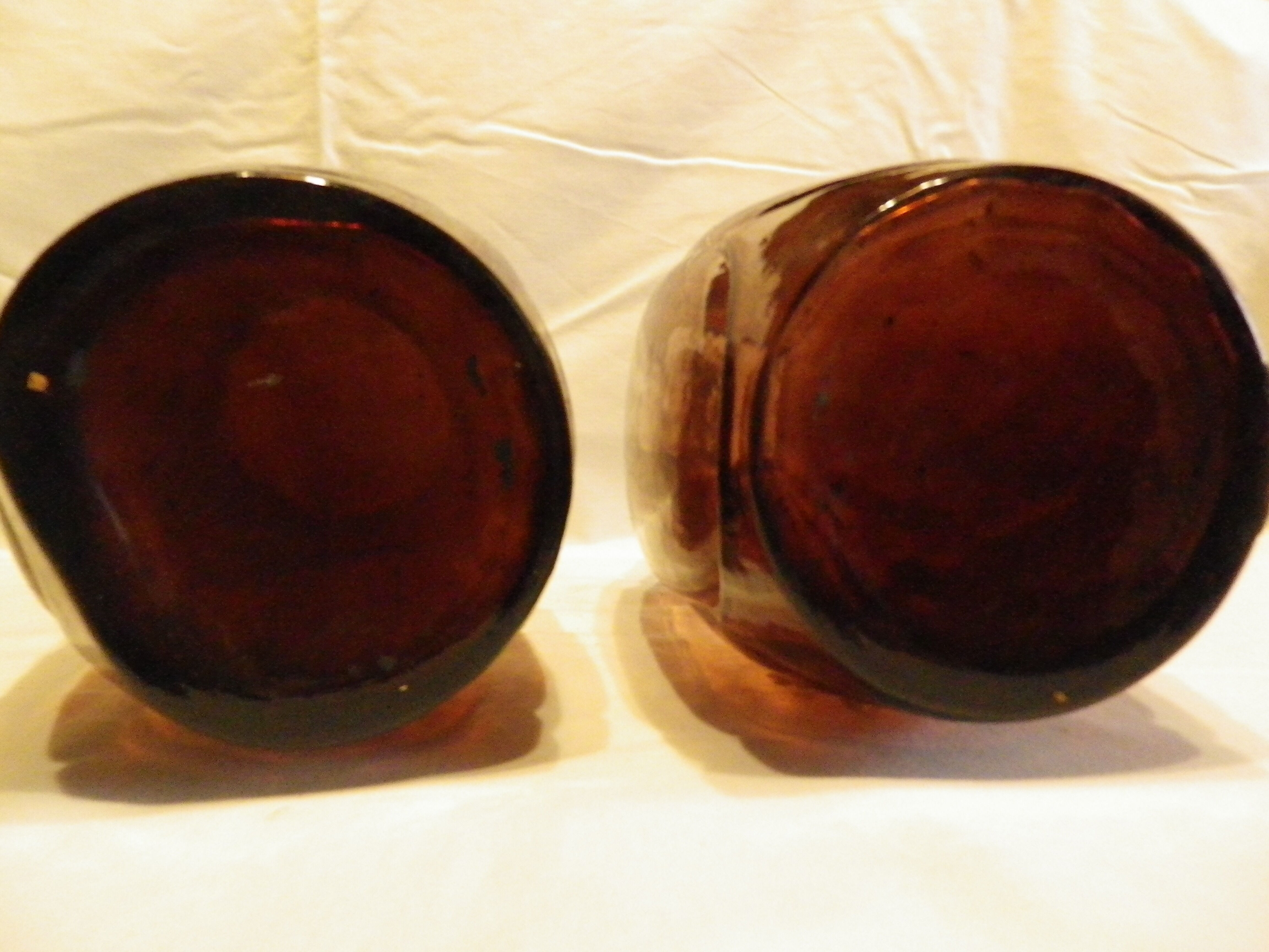Pair of colored glass vases