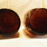 Paire de vases en verre coloré