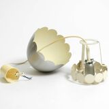 Small 1960s Space Age pendant lamp by Doria made of aluminum and metal