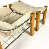 Jean Gillon  “Amazonas” 2 Lounge Chairs and Ottoman  (set of 3) for Italma