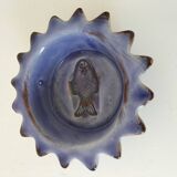 Handcrafted blue earthenware pocket emptier
