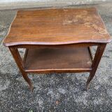 Louis XV solid wood serving trolley with curved legs from the 19th century