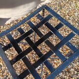 Wrought iron chairs with cushions