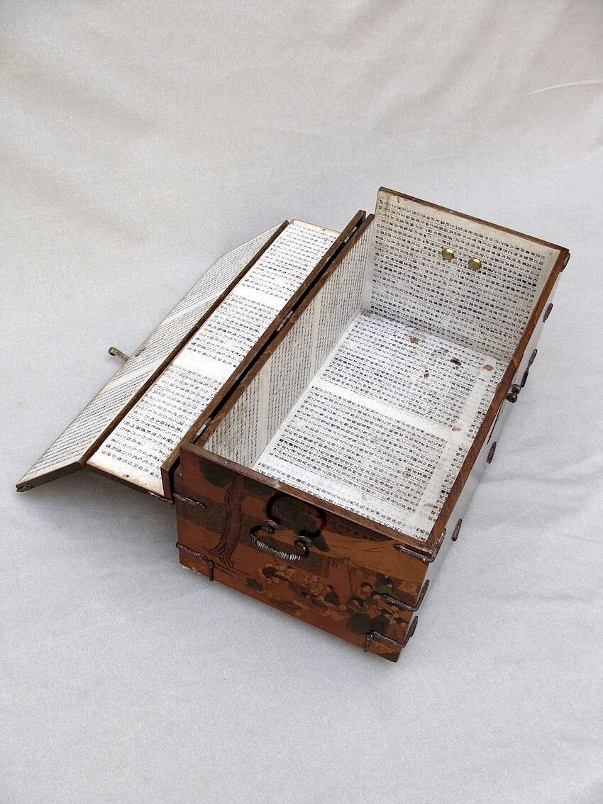 Vintage wood and metal chest