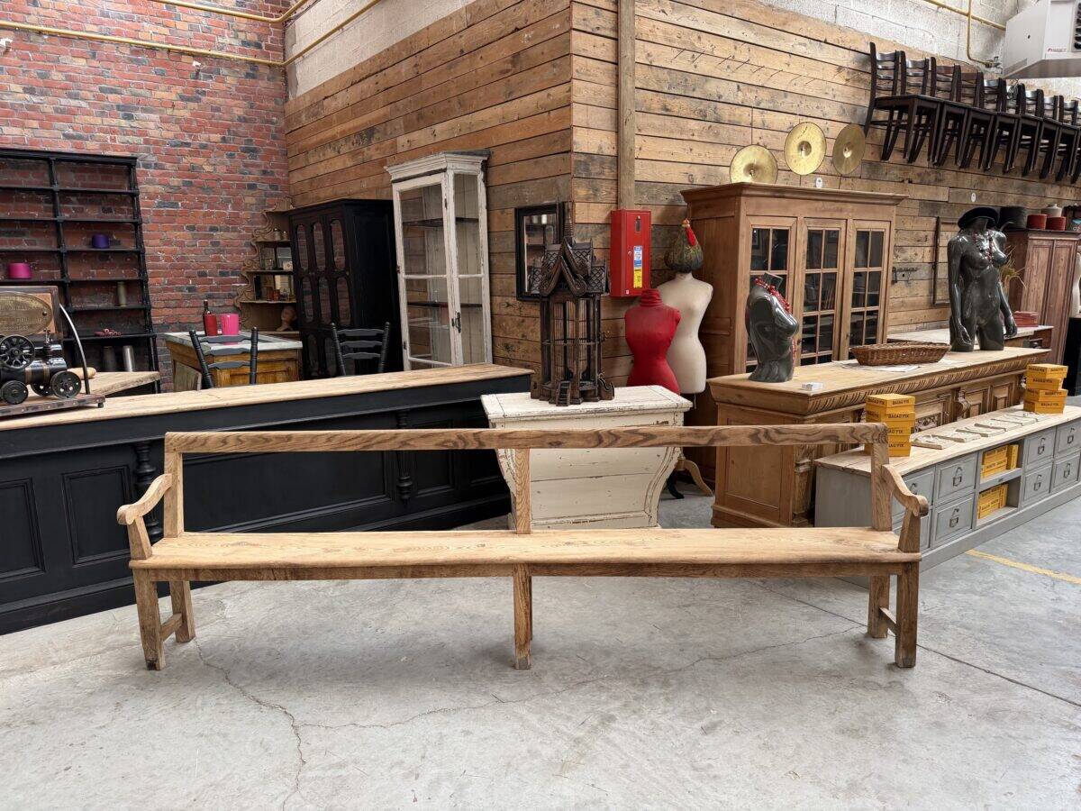 Pair of benches with backs from the early 20th century.