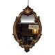 Miroir à crête de style rococo vintage, années 1960/70
