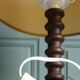 Lampe en bois tourné esprit Dudouyt
