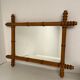Turned wooden mirror bamboo style 1900s