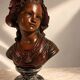 Bust of a woman 40 cm – Art Nouveau style – bronze effect finish