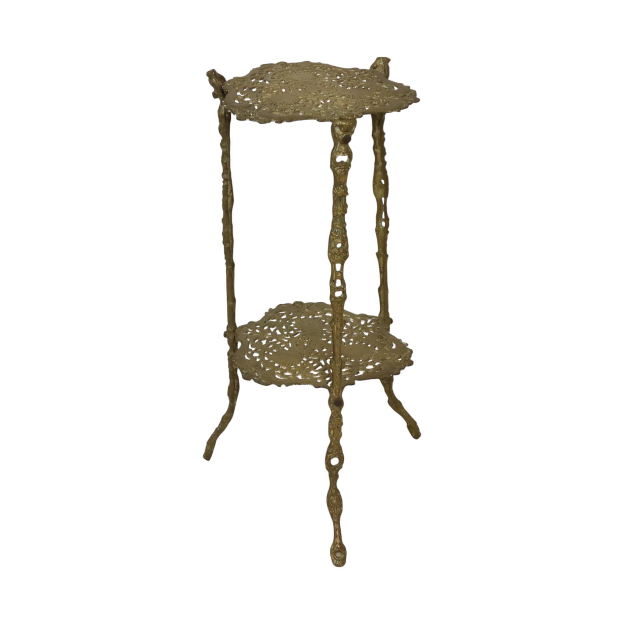 Table d'appoint en laiton de style Art Nouveau