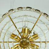 Mid century chandelier Palwa crystal glass