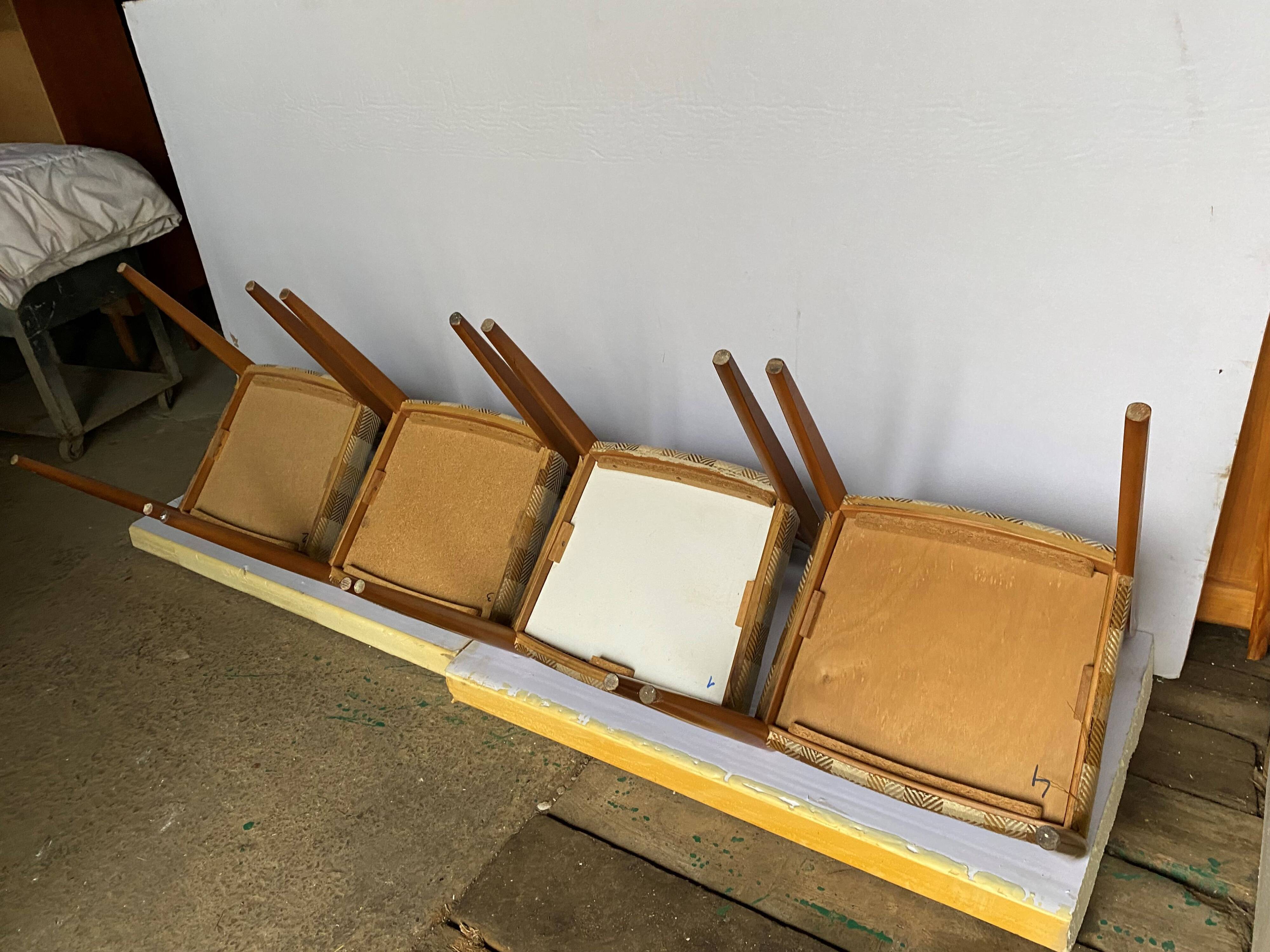 Series of 4 Scandinavian style chairs 1960