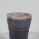 Ludovic handcrafted vase in blue glazed ceramic, 1970