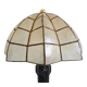Lampe de table Art Déco tardive en bronze avec abat-jour coquille Capiz années 1950