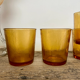 Lot de 6 verres ambrés Lever vintage
