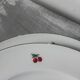 Set of 7 flat plates in porcelain Tables & Colours cherries