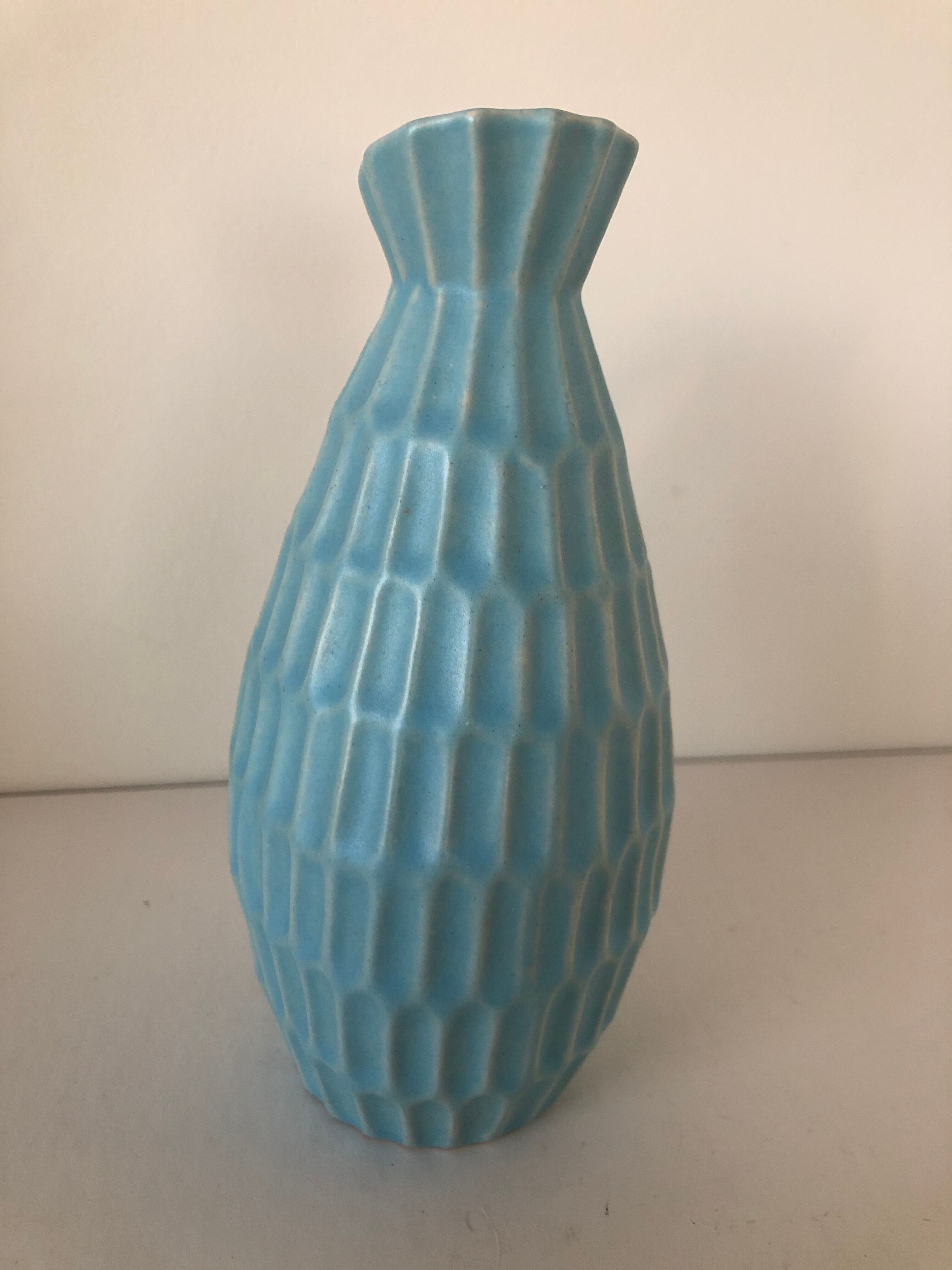 Turquoise vase West -Germany ceramic