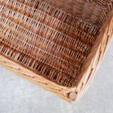 Vintage rattan bench trunk