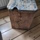 Authentic antique milking stool in solid wood – Rustic charm & ro