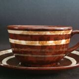 English earthenware cup in "Mary" style, Sarreguemines.