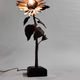 Vintage metal and bronze sunflower sculpture lamp, 1970s belgium