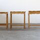 Vintage 1970s set of 3 Nesting / Stacking Oak Tables, style of Henning Kjær