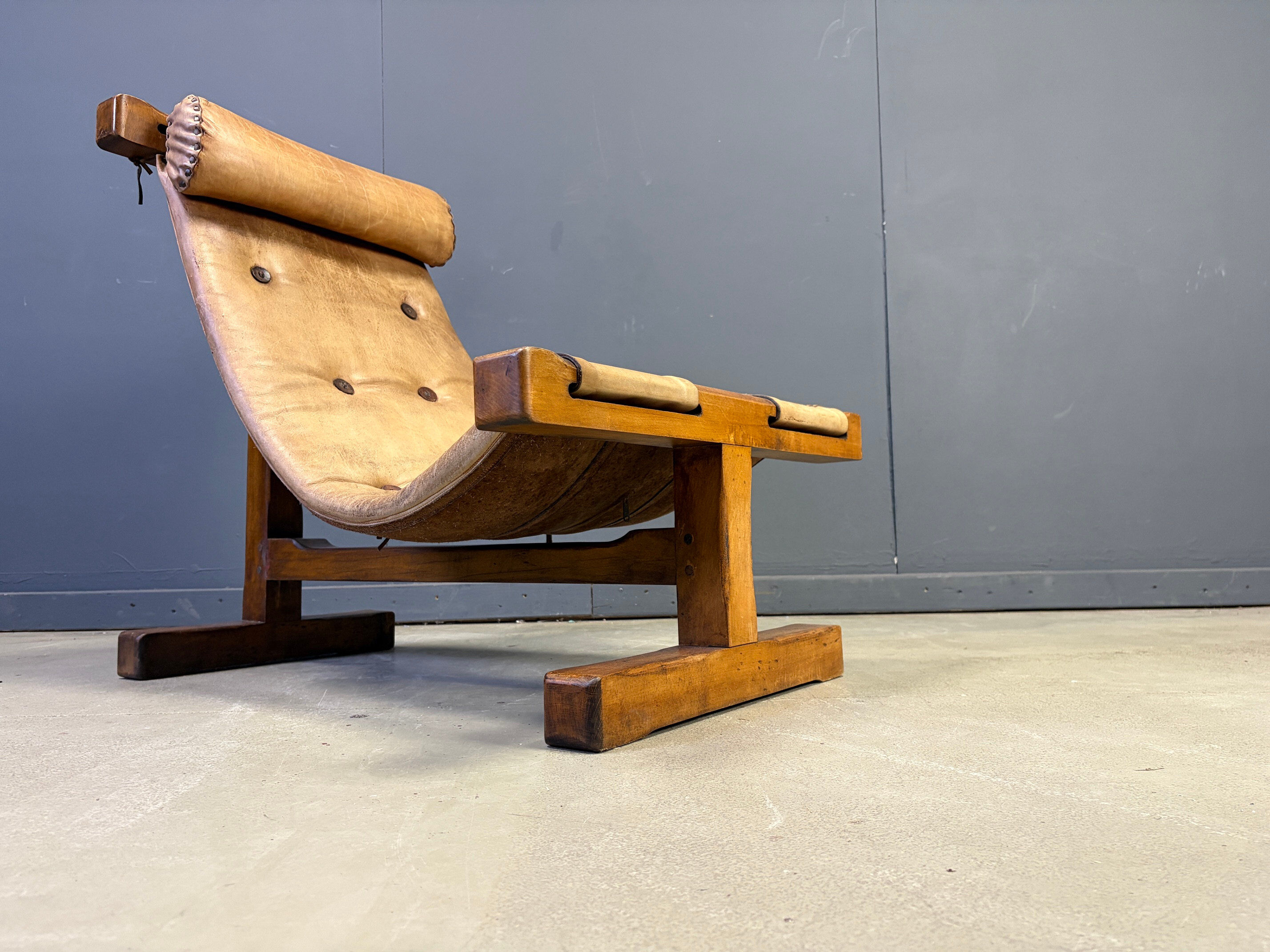 Vintage brutalist Brazilian easy chair, 1960s