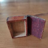 Wooden box decorated badge and unicorn