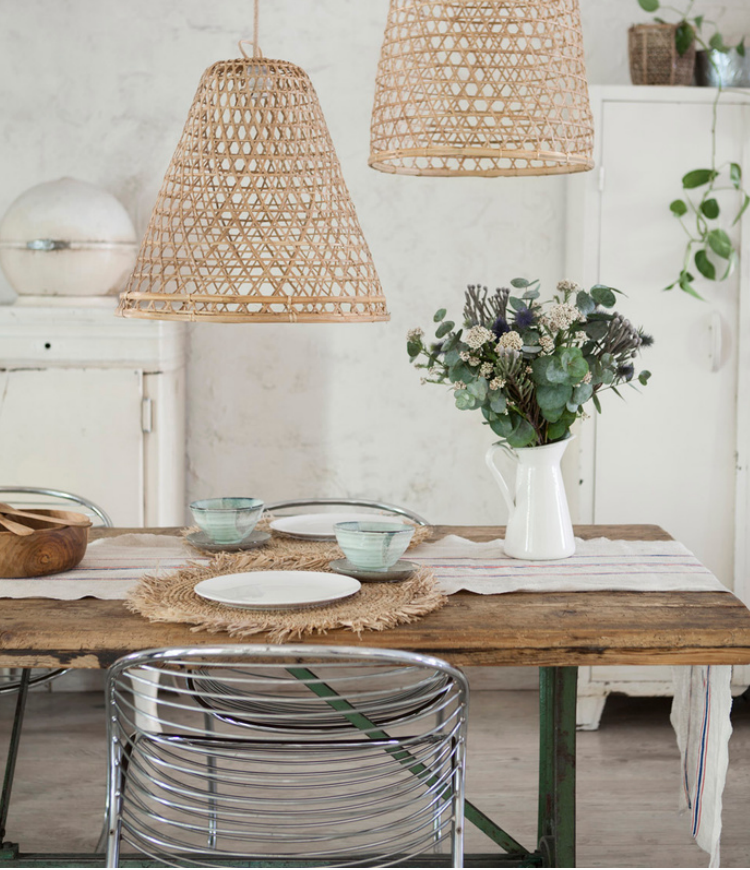 Suspension in rattan "titan"