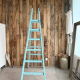 Vintage stepladder with turquoise patina